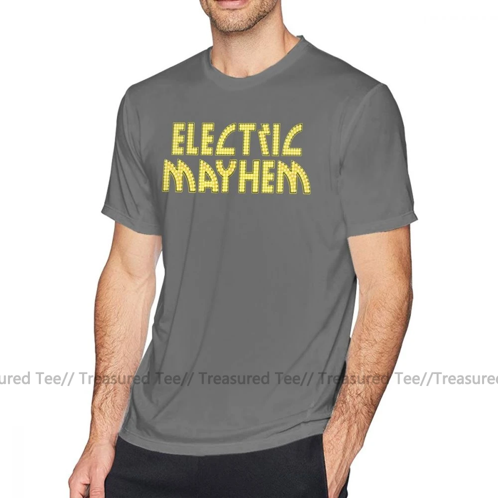 Mayhem футболка Electric Mayhem футболка 100 хлопок мужская футболка забавная Базовая большая графическая футболка с коротким рукавом - Цвет: Dark Grey