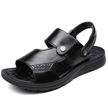 Новинка; мужские сандалии и шлепанцы; удобная и дышащая легкая Повседневная износостойкая Мужская обувь с нескользящей подошвой