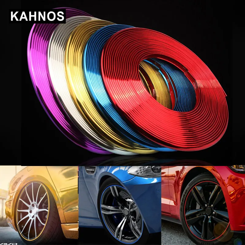 Auto Styling Rad Felgen Protector Dekorative Streifen 8 Meter Rubber Moulding Auto Fahrzeug Farbe Reifen Schutz Linie