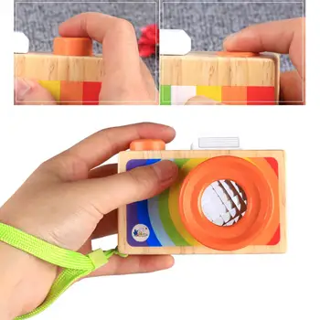 

Kuulee Kids Wooden Toys Simulation Camera Kaleidoscope Educational Toys Children Magic Learning Camera Toy Boys