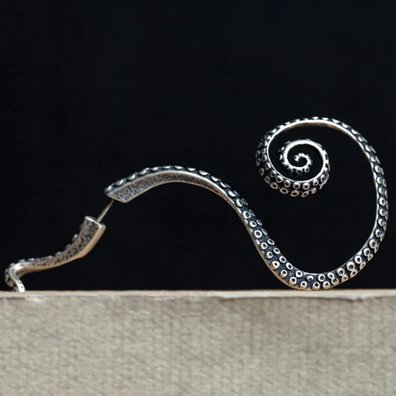 Женские панк готические серьги с животными для ночного клуба серебряные гипоаллергенные металлические бахрома крест Осьминог Змея серьги в форме ящерицы