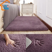Ковер, окрашенный, плюшевый, пушистый, мягкий, ковер для спальни, гостиной, противоскользящий, коврики для спальни, водопоглощающий ковер, коврики