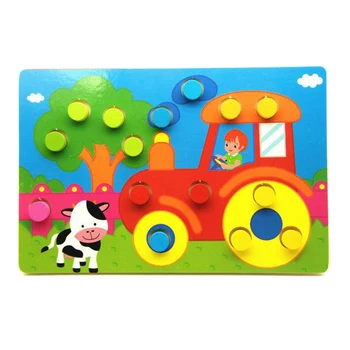 

Color Cognitive Pairing Board Mushroom Nail Hand Grip Board Baby Early Learning Toys Wooden Toy Tangram/Puzzle Board Early Chi