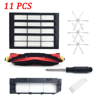 

Robot Vacuum Cleaner Detachable Main Roller Brush+Cover+Washable Hepa Filter+6-Armed Side Brush for Xiaomi Roborock S5 S55 S50