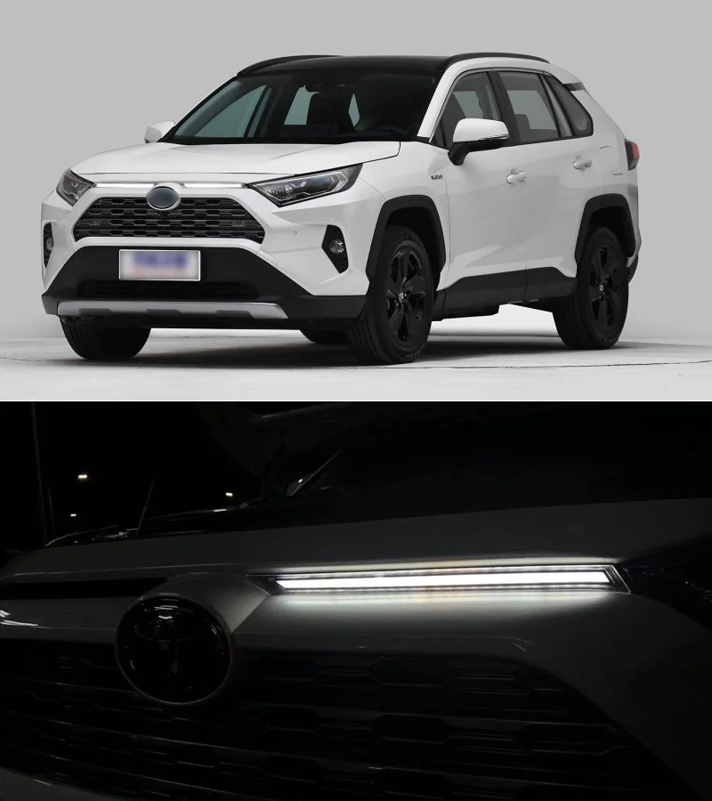 Для Toyota RAV4 желтый указатель поворота 12 в автомобильный DRL светодиодный светильник дневного света Автомобильный декоративный светильник