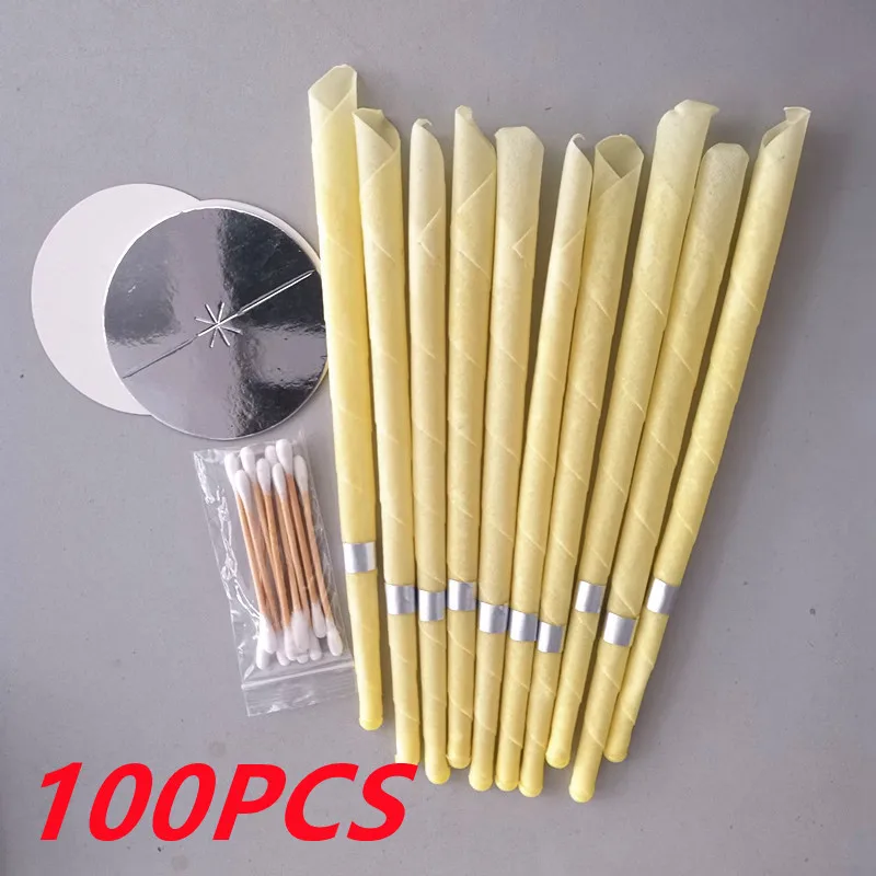Свечи для ушей из пчеловоска Hopi 10-100 шт. инструмент удаления ушного воска Индиана