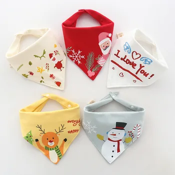 

Christmas 5pcs Newborn Baby Bibs Scarf Feeding Accessories Apron Bandana Baberos Bibs for Kids Girls Boys Bib Baby Clothing