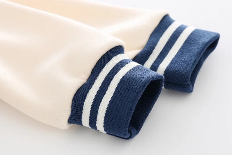 Kids Sweater Kids Hoodie Sweatshirts Autumn Spring Children Clothing Baby Boys Casual College Fluffing Style Zipper Sweater Baseball Uniform Letter Print Coats