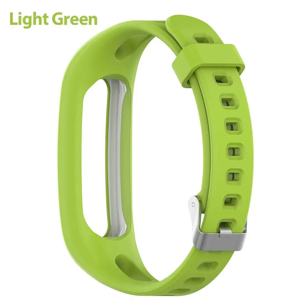 Light Green Силиконовый спортивный ремешок для наручных часов, ремешок для huawei Band 3e 4e huawei Honor Band 4, версия для бега, Смарт-часы, браслет - Цвет: Light Green
