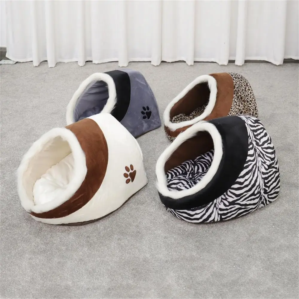 Cama de perro para casa de mascotas, nido de invierno para cachorro, perrera, gato, cojín cálido, nido acogedor de 4 colores para perros Chihuahua