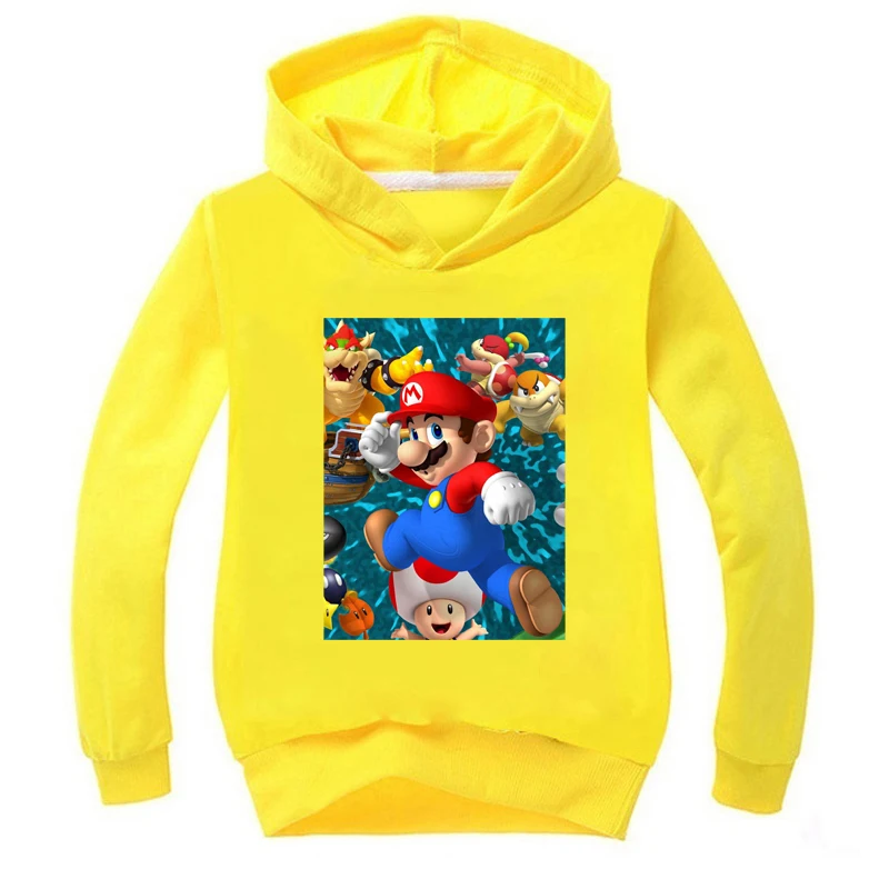 4 Новые модные толстовки с принтом «Super Mario Smash Bros» для мальчиков и девочек, пуловер для мальчиков и девочек, толстовки, спортивная одежда, топы для детей - Цвет: 4