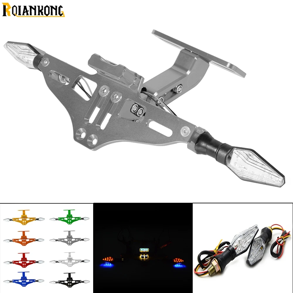 Motorcycle Adjustable Angle Aluminum License Number Plate Frame For