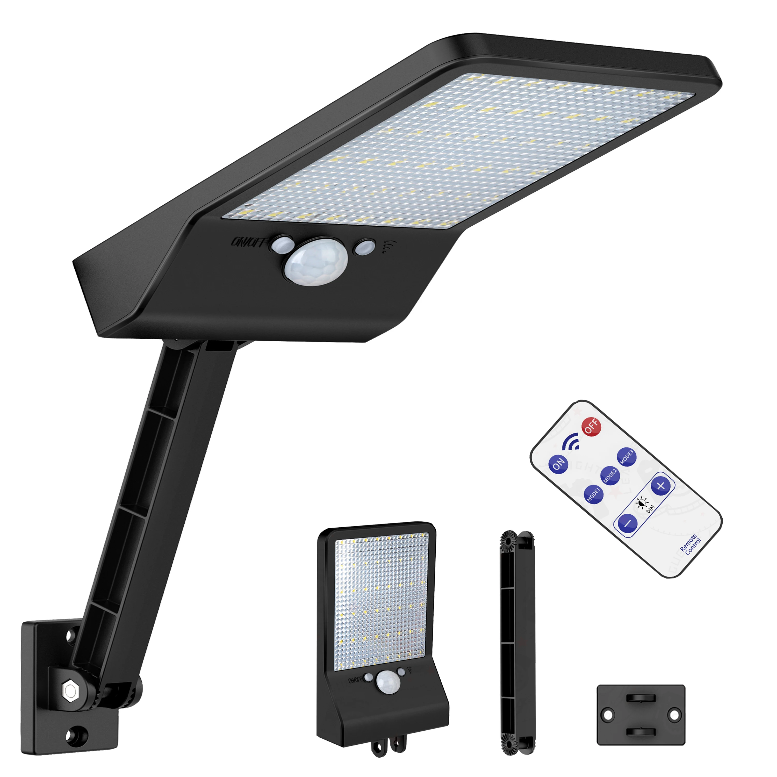 48 LED Дистанционное управление Солнечный свет PIR датчик движения уличная