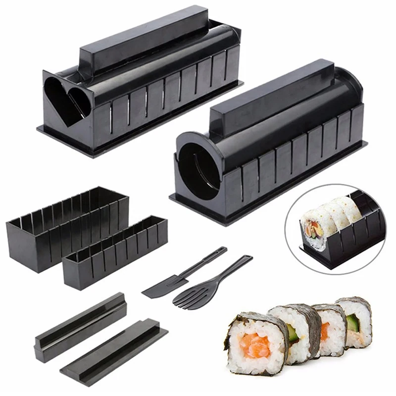 11 шт. Сделай Сам Sushis Maker кухонный инструмент машина ролик форма для риса овощи