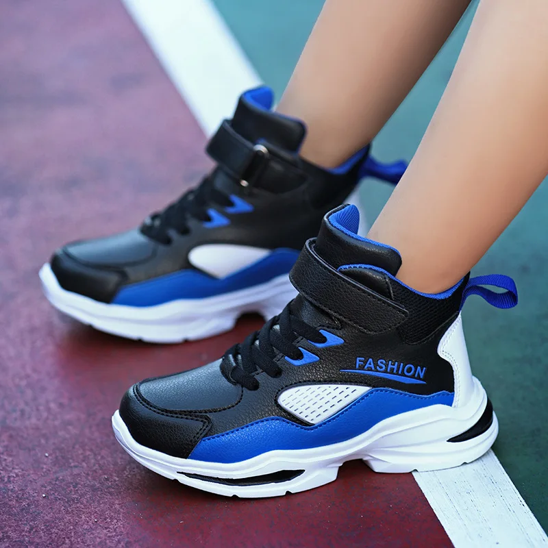 

Children Basketball Shoes Boy's Athletic Shoes Hight-top 2019 New Style Anti-slip Teenager Young Student's Shoe Large Size