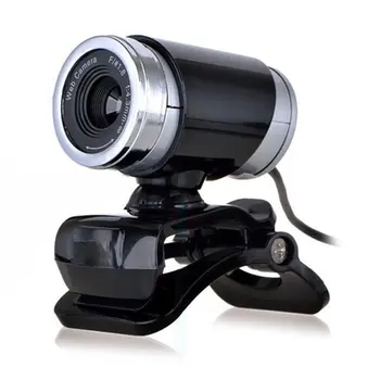 

Webcam Web Computer Camera with Microphone for Desktop Laptop USB Plug and Play for Video Calling Black