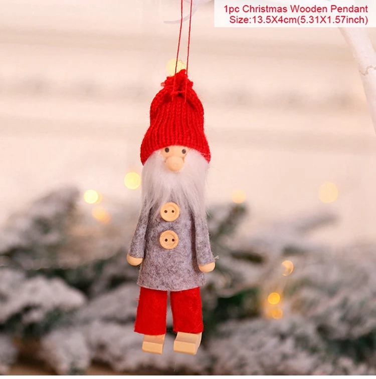 QIFU, рождественские куклы-ангелы, рождественские украшения для дома, Navidad, Санта Клаус, Рождественские елочные украшения, натальные подарки - Цвет: Sweater doll style 7