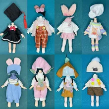 

New 16CM BJD Doll with Clothes Headwear Suit Cute Princess Baby Fashion Casual Boy Dolls Accessories Toys for Girls Gift
