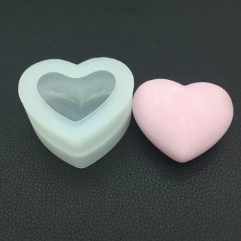 

Mirror Three-Dimensional Big Love Mold Diy Crystal Epoxy 3D Heart-Shaped Multi-Function Cake Mold Candle Resin Mold