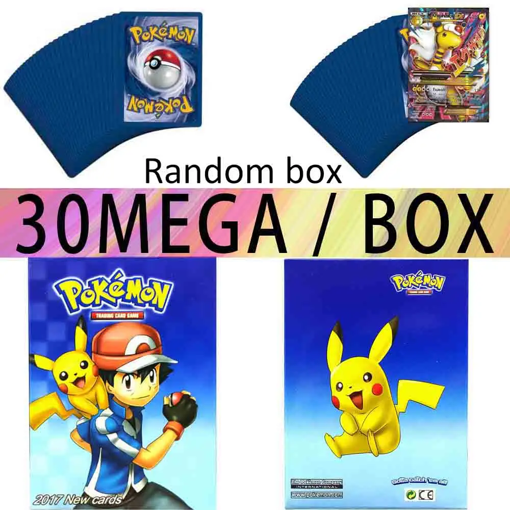 TAKARA TOMY битва сияющая карта 30 мега палубная настольная игра Детские игрушки флеш карточная игра Покемон карты коллекции - Цвет: 30 mega