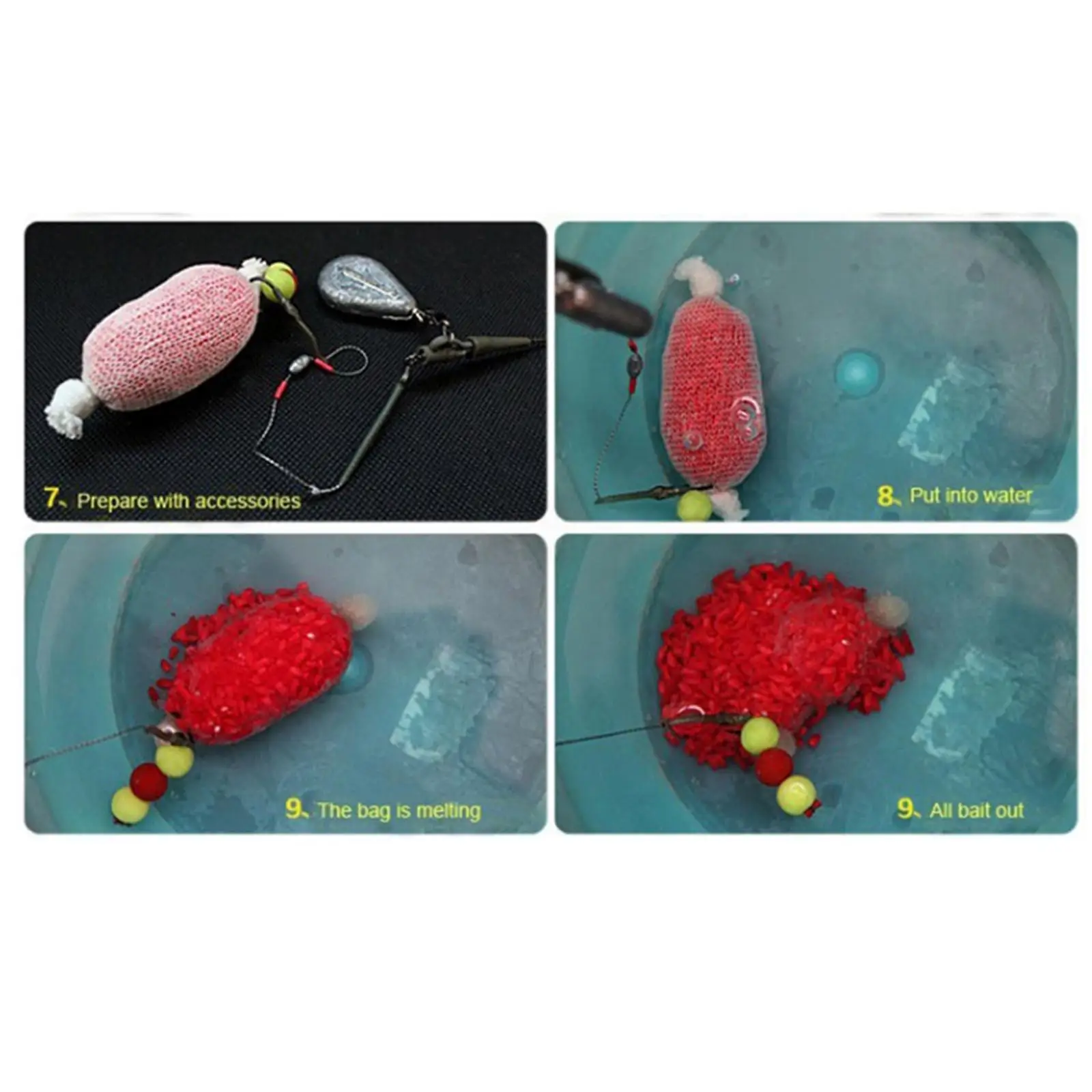 5M Water Soluble Mesh PVA Refill Fishing Stocking Boilie Rig Bait Wrap Bag 18mm 25mm 37mm 44mm