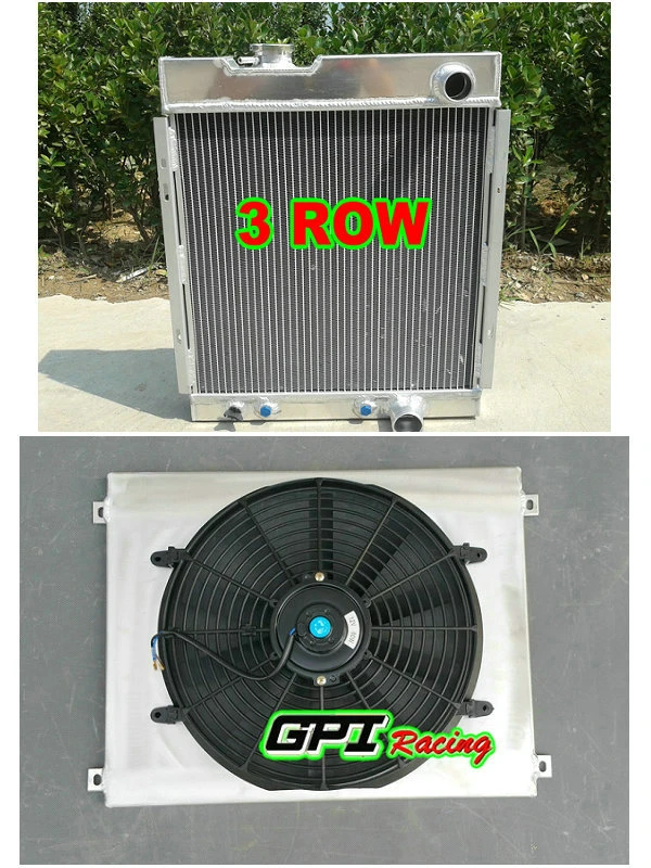 Aluminum Radiator + Shroud + Fan For Ford Mustang V8 I6 260 289 At Mt 1964 1965 1966 64 65 1966