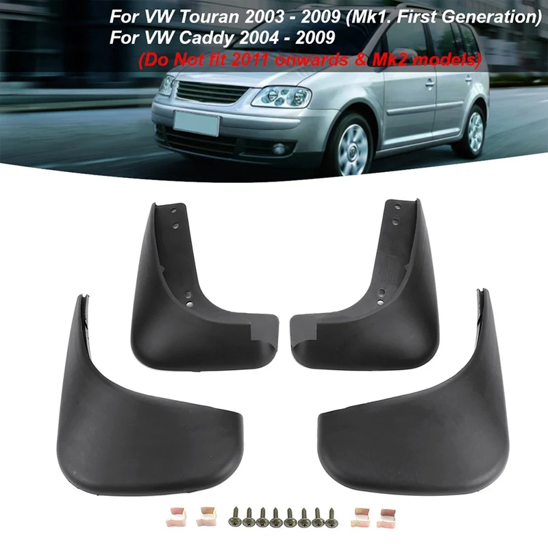 

For Touran Caddy 2004-2010 Front Rear Car Mud Flaps Mudflaps Splash Guards Mud Flap Mudguards Fender 2009 2008 2007 2006 2005