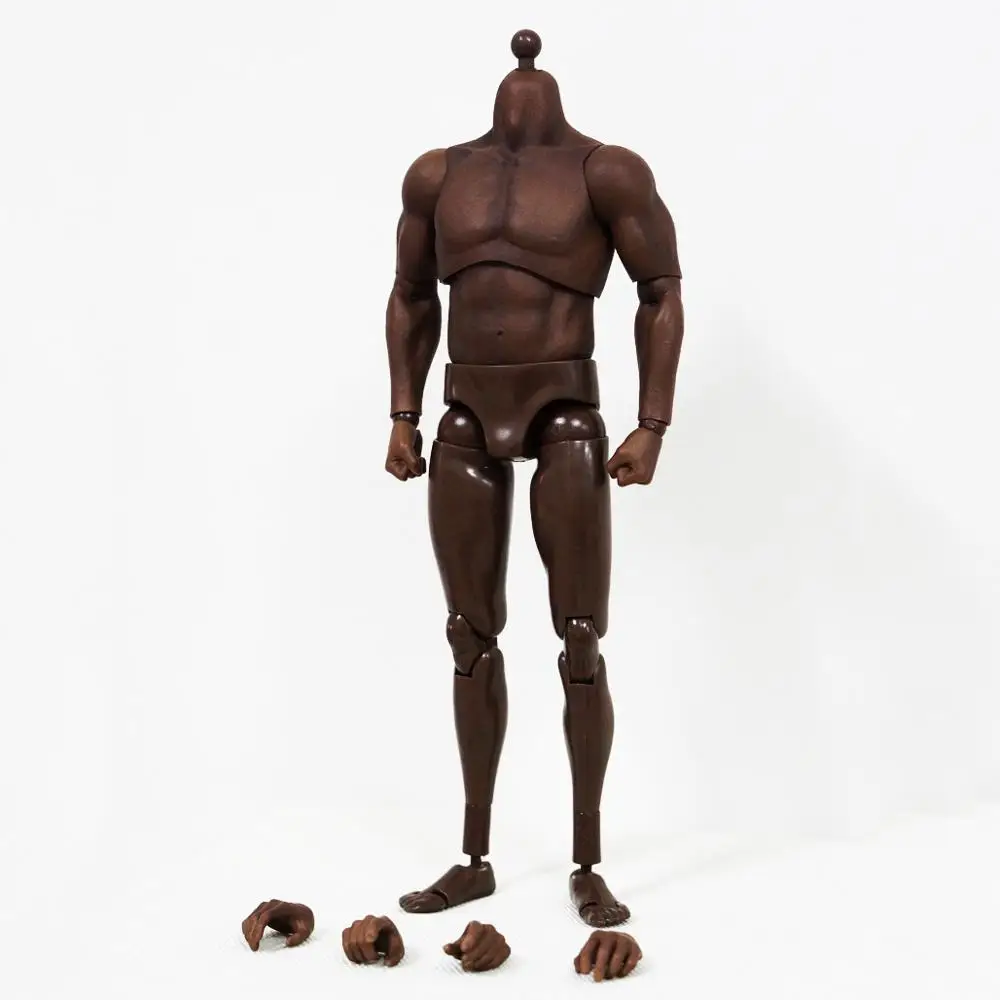 

1/6 Scale Black skin Dark derma Man Basketball Star Male Boy Muscular Body 12" Soldiers Action Figure Body Doll Toys Fans Gifts