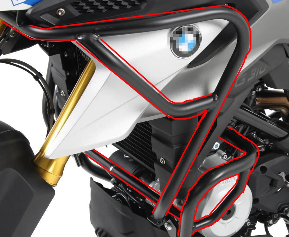 Для BMW G310GS Верхняя Нижняя защита двигателя Крушение Бар Бампер трюк клетка Рамка протектор G310 GS мотоциклетные запчасти