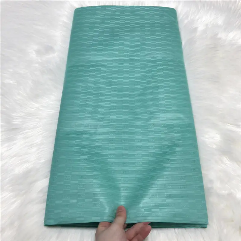 10 ярдов Aqua нигерийская ткань Atiku кружева для Мужская одежда 10 ярдов кусок хлопок Atiku ткань в красивом хлопке Atiku материал