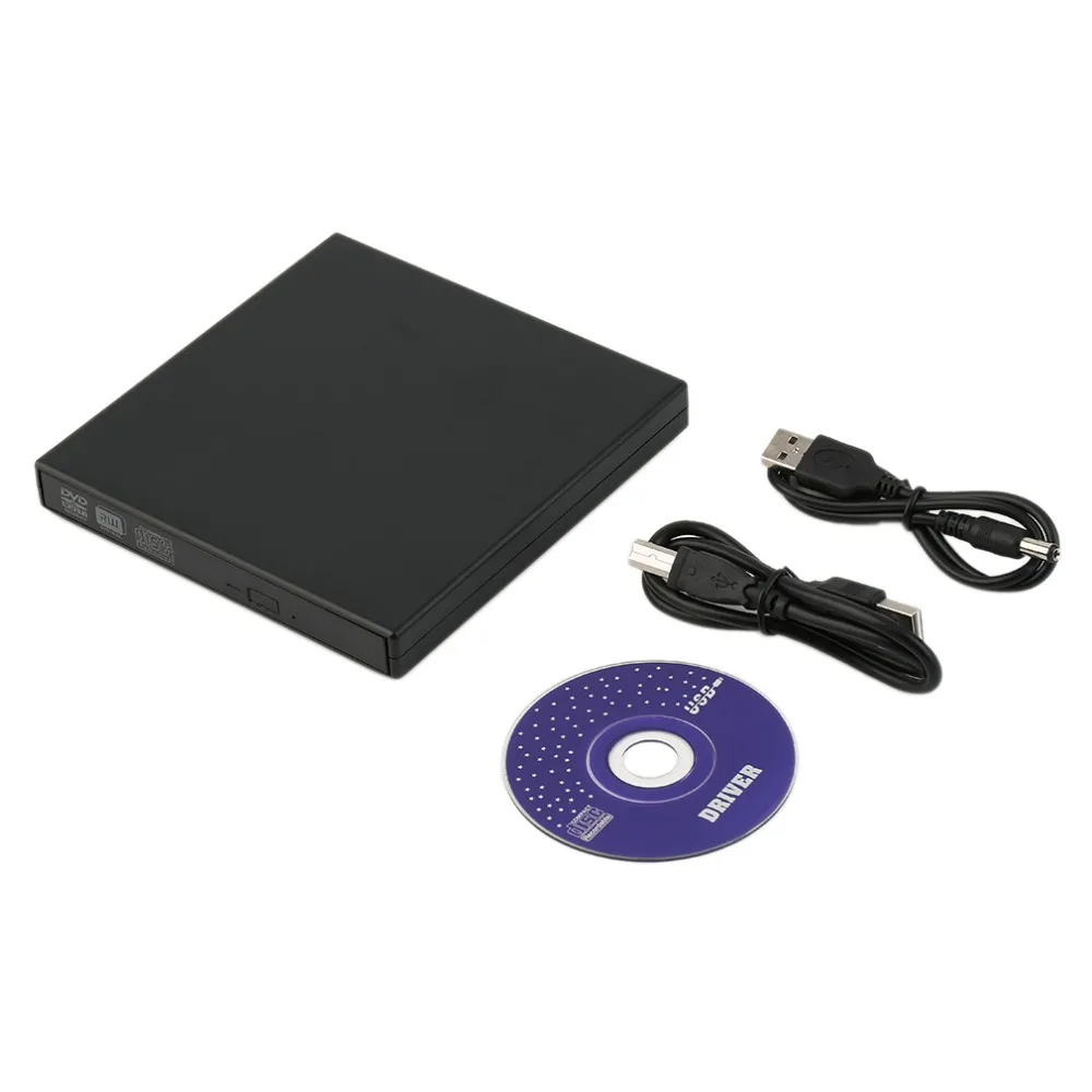 Супер тонкий USB 2,0 внешний CD+-RW DVD+-RW DVD-RAM горелка привод писатель для портативных ПК Черный Белый Горячая Акция Прямая