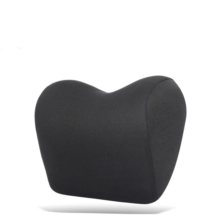 Lsrtw2017 Suede Leather Car Seat Headrest Lumbar Pillow Neck Protection Accessories - Color Name: headrest black 2