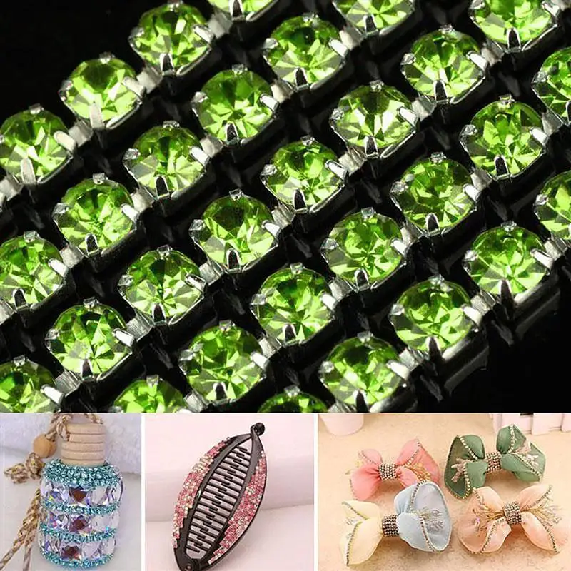 10 м хрустальные стразы для шитья цепочек для рукоделия DIY 2 мм(Шампань - Цвет: 13