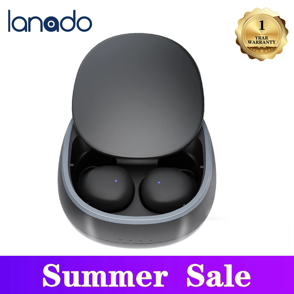 Lanado Новинка TWS V5.0 Bluetooth наушники водонепроницаемые IPX7 Touch Высокое разрешение