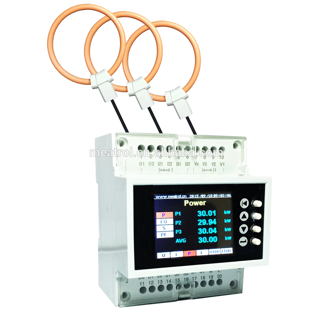 0.5% Rogowski three phase power quality analyzer