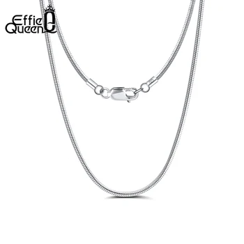

Effie Queen Authentic S925 Silver Basic Chains 40cm/50cm/55cm/60 cm Neckalce for Pendant for Women & Men Fine Jewelry Gifts SC33