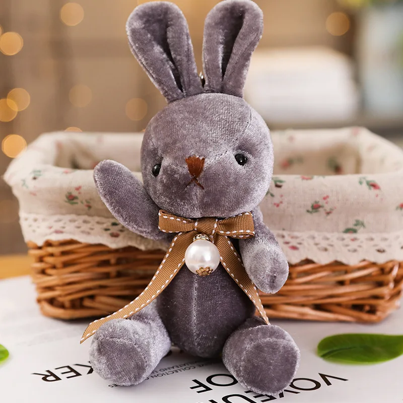 1 шт. мини 15 см маленький медведь плюшевая игрушка Kawaii Кролик брелок игрушка плюшевые игрушечные Слоны дамская сумка маленькая подвеска Детский Рождественский подарок