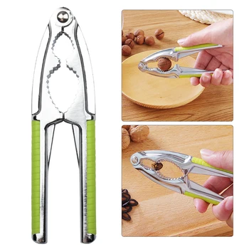 

Eco-Friendly Multi-Function Nut Cracker Sheller Walnut Cracker Plier Metal Opener Tool Stainless Steel Nutcracker Kitchen Tools