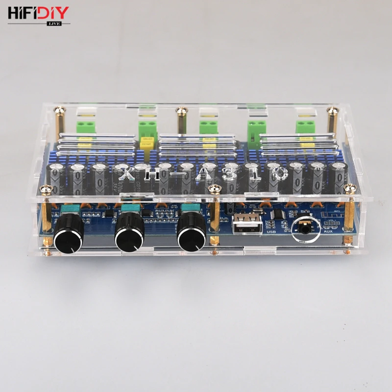 Плата цифрового усилителя мощности TPA3116D2 Bluetooth 5 0 4 канальный 50Wx2 + 100Wx2 стерео