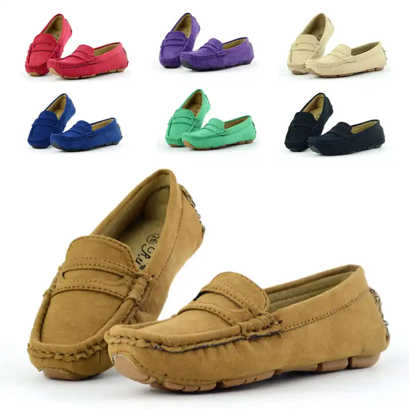 boys tan suede loafers