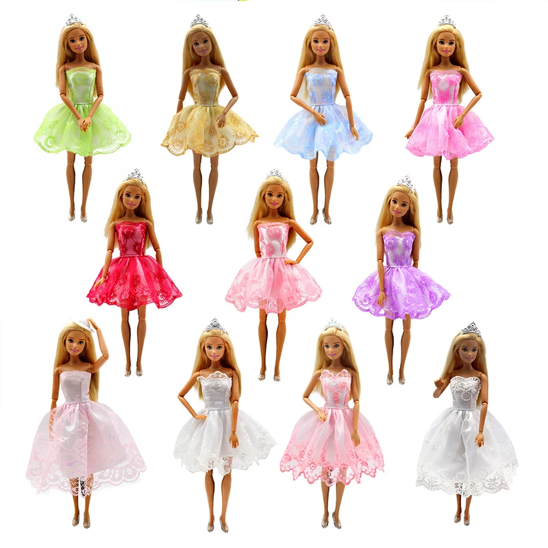 Lace Ballet Suit for Barbie Doll Dress Fashion Girls Accessories Blouse Handmade Toys for Children Princess Dolls Skirts Outfit