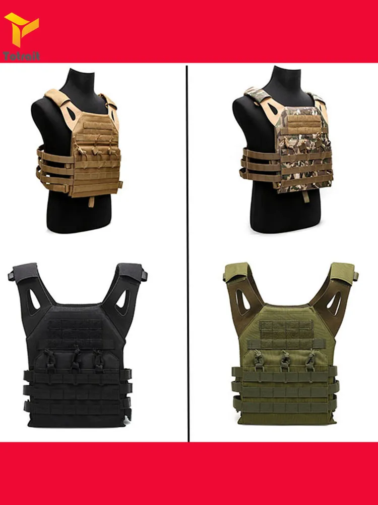 

HANWILD Hunting Tactical Vest Body Armor JPC Molle Plate Carrier Vest Outdoor CS Game Combat Paintball Airsoft Vest Military Equ