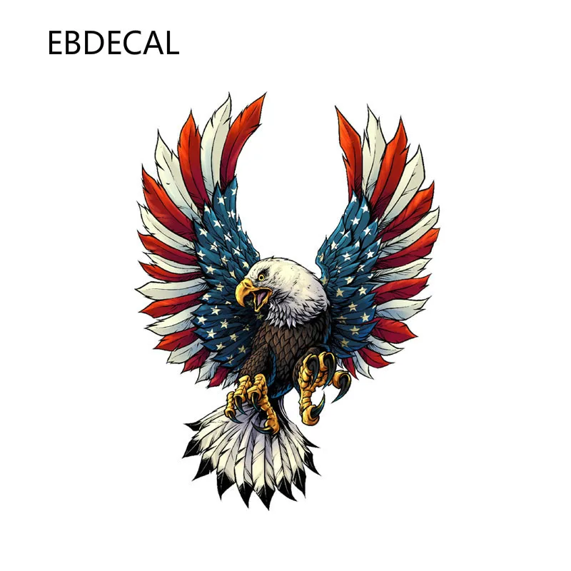 American Bald Eagle Car Bumper Sticker Decal 3'' x 5''