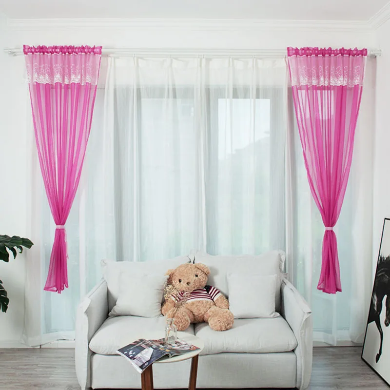 

Multi-Color Transparent Kitchen Kindergarten Color Tulles for Living Dining Room Bedroom.