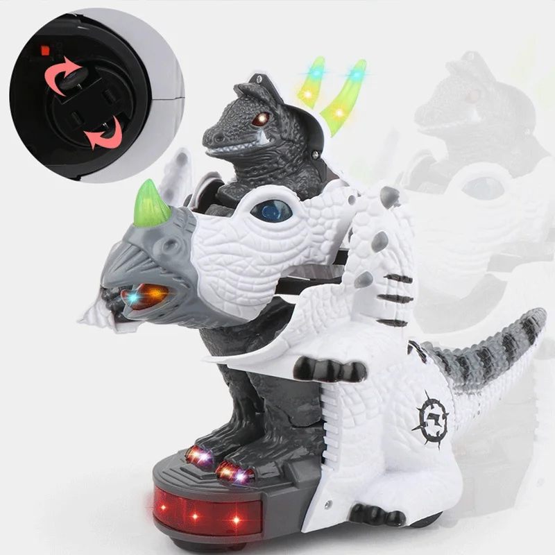 Fashion Remote Control Dinosaur Toy Electronic Walking Dinosaur Battery Powered Robotic Toy For Kids Boys Girls 4