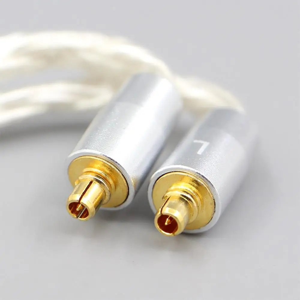 LN007245 16 Core OCC Silver Plated Headphone Earphone Cable For Dunu T5 Titan 3 T3 Increase Length MMCX 