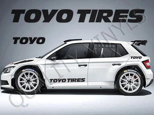 

For 2Pcs/Pair P31 TOYO TIRES DOOR LOGO SALOON CAR RACE RALLY GRAPHICS DECAL STICKERS