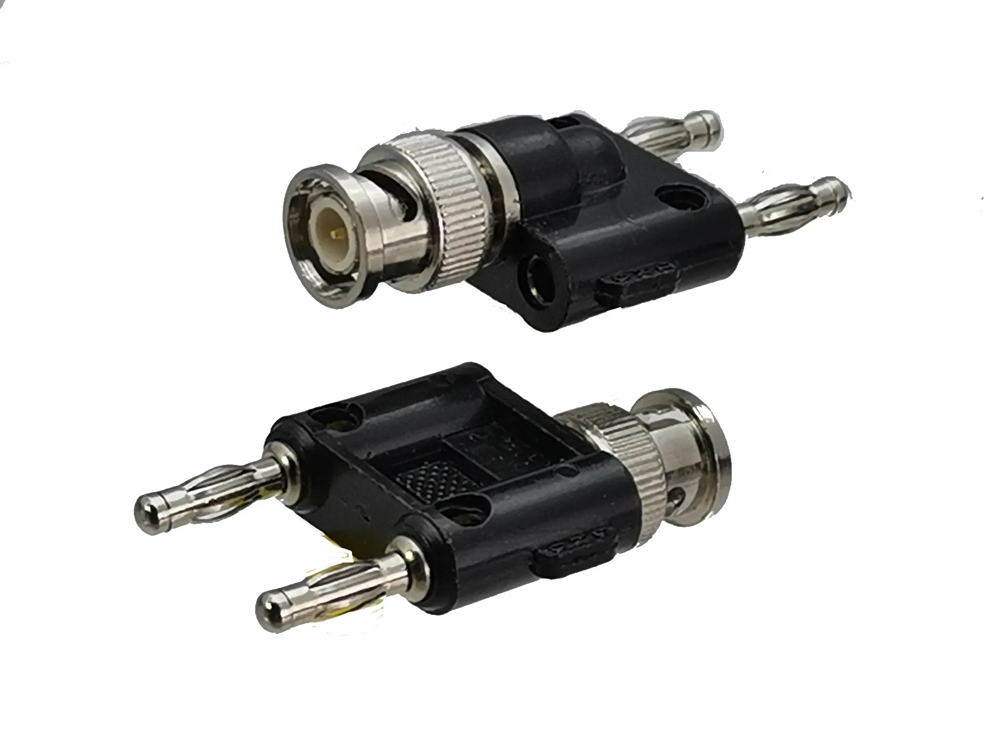 1pcs Adapter Connector BNC to 2 Dual Banana Male Plug & Female Jack RF Coaxial Converter New