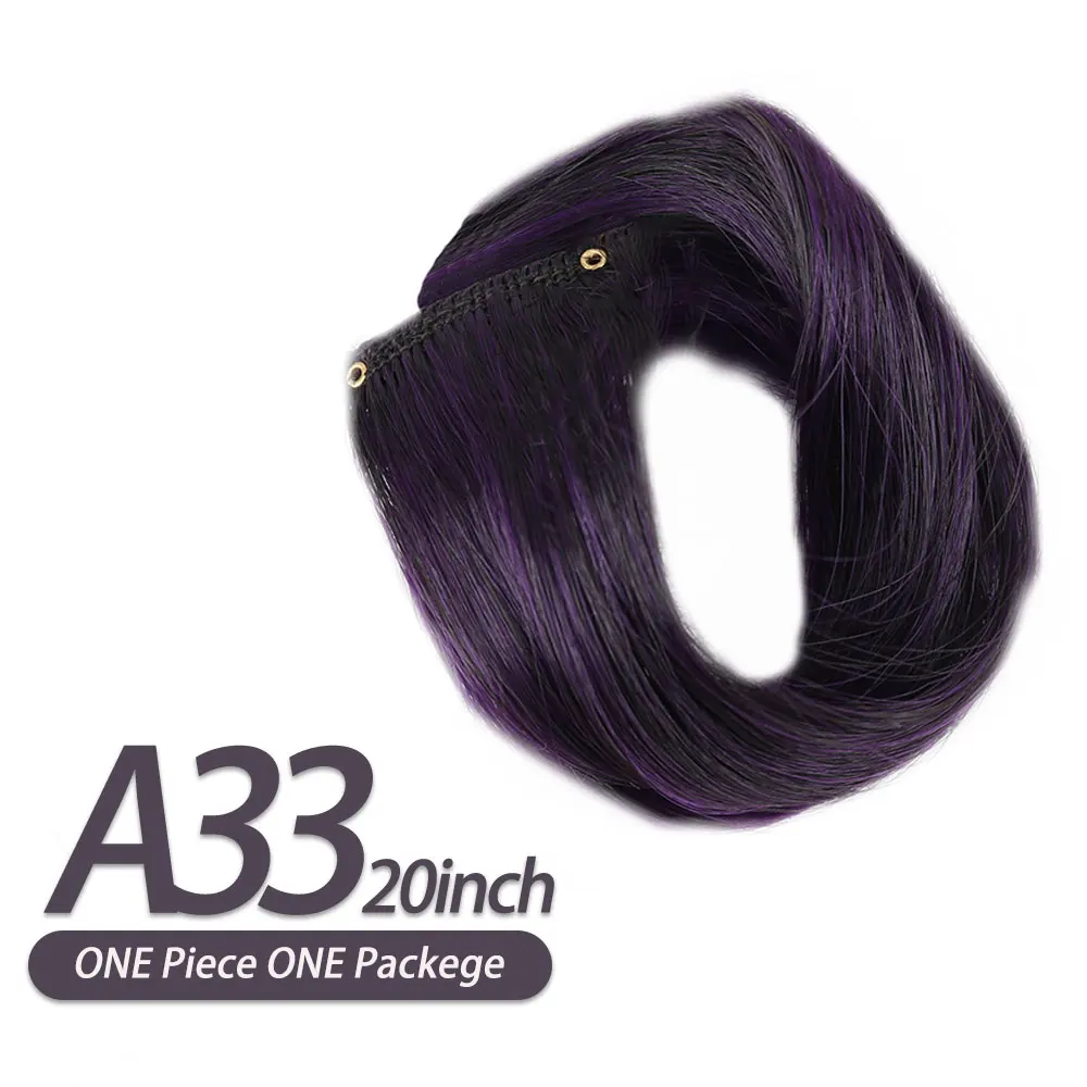 LM 2" Термостойкое соединение стриженый кусок с одним вьющимся наращивание волос Pin в волосы - Цвет: 33