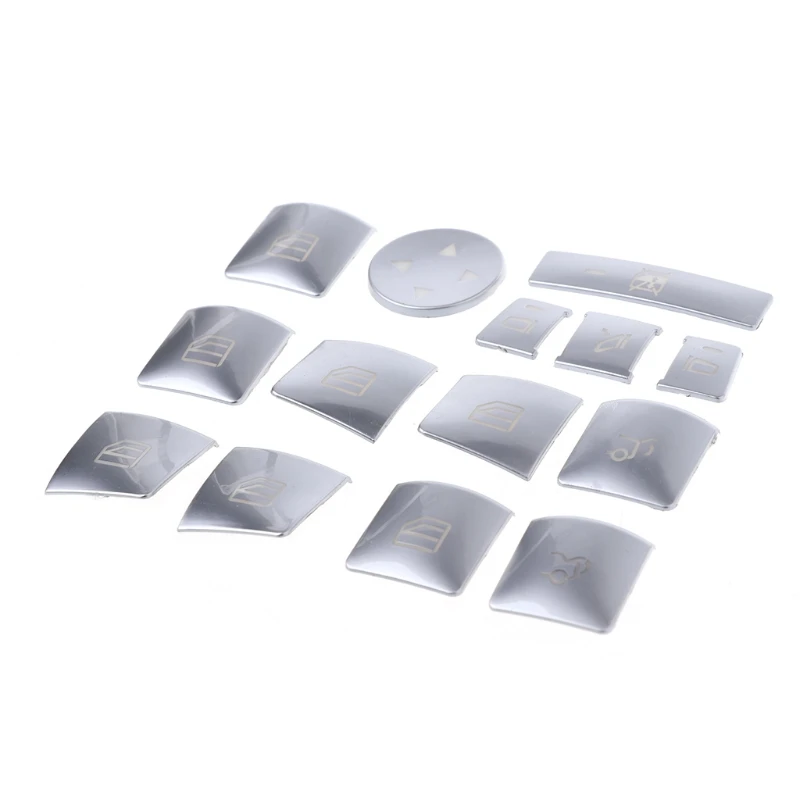 

Compatible with Mercedes Benz A B C E GLA CLA GLK GL ML GLE Class Auto Car Window Glass Lift Button Trim Cover Sticker